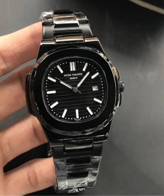 All black Dial & Chain Watch  weight 135gm with butterfly 🦋 lock ~PAT