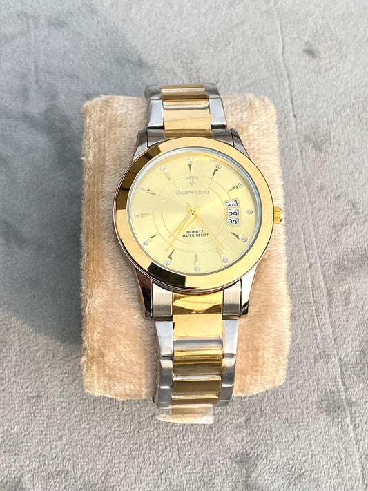 Two Tone Gold & Silver chain Watch