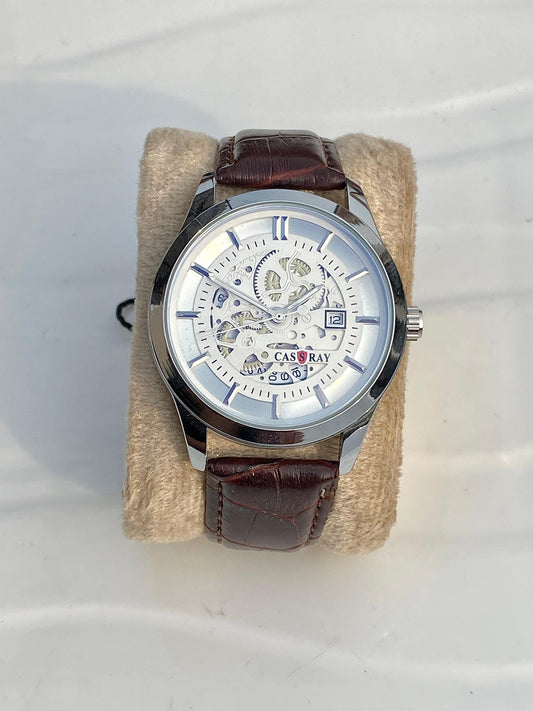 Stylish Casray Brown leather strap watch