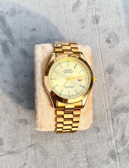 All Gold binbond chain watch RLX