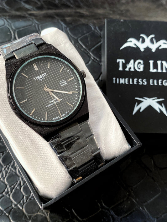 All Black Prx  chain Watch 🔥
