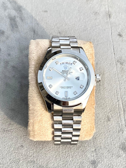 Silver Yatchmaster Oyster Watch RLX