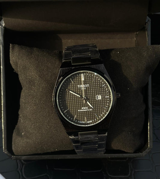 All Black Prx  chain Watch 🔥