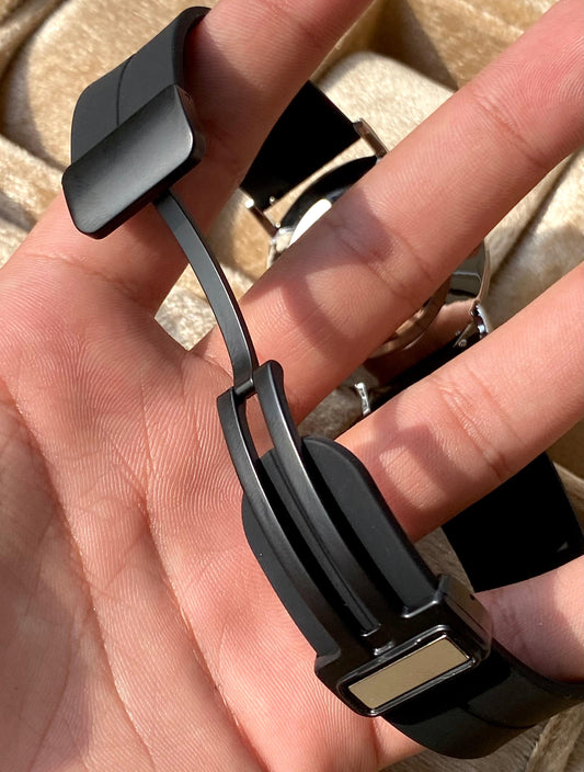 Black Dial Silicone Magnetic Watch Adjustable-TMS