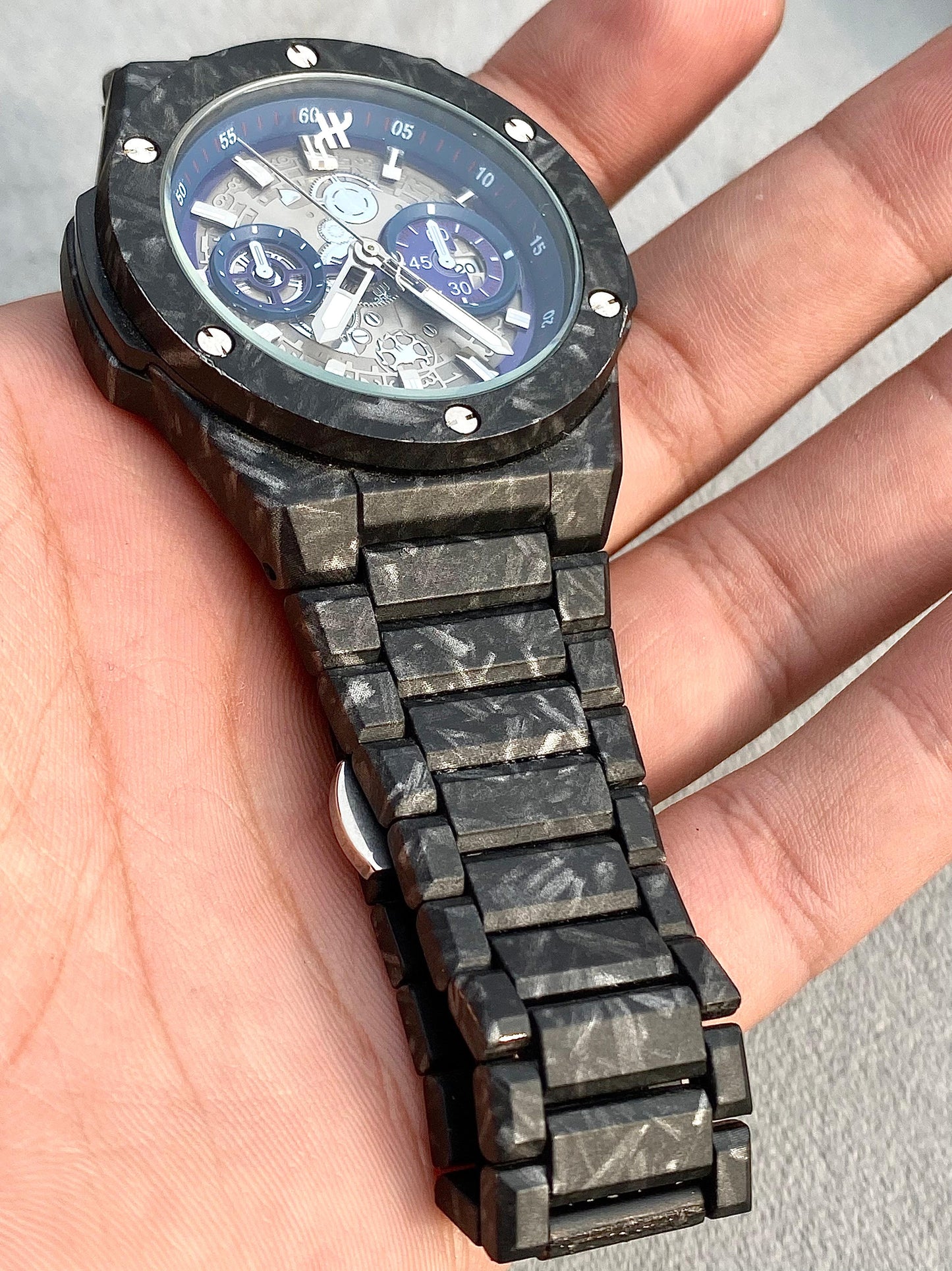 Black army style chain watch 180G