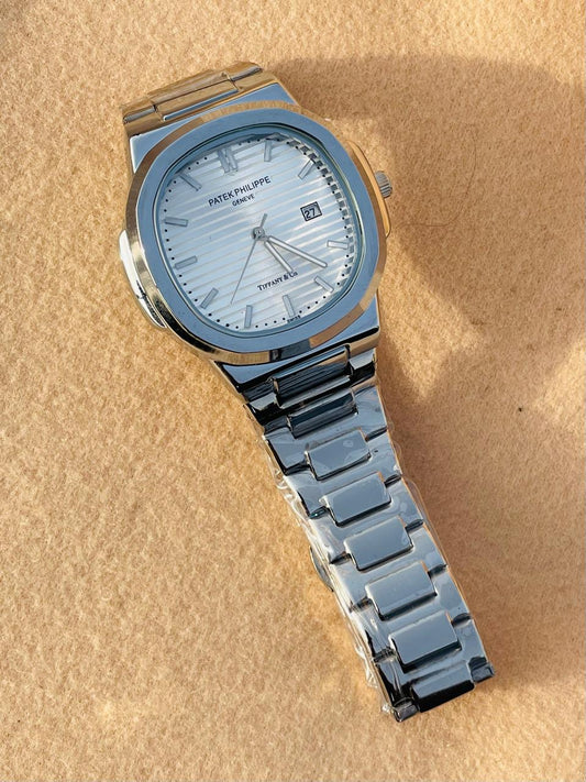 Premium PAT  white Dail Chain Watch 42 mm