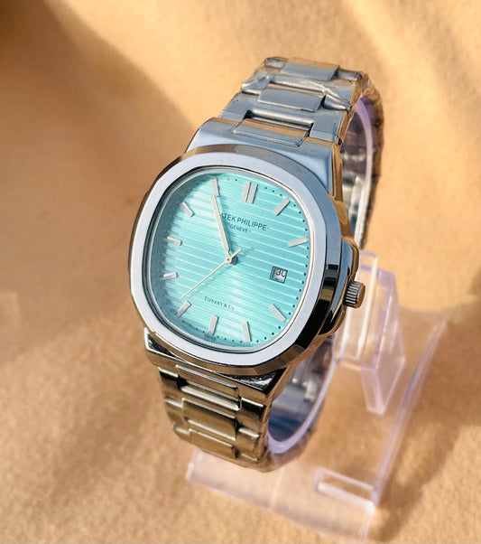 Exquisite Silver Chain Tiffany dial PAT watch