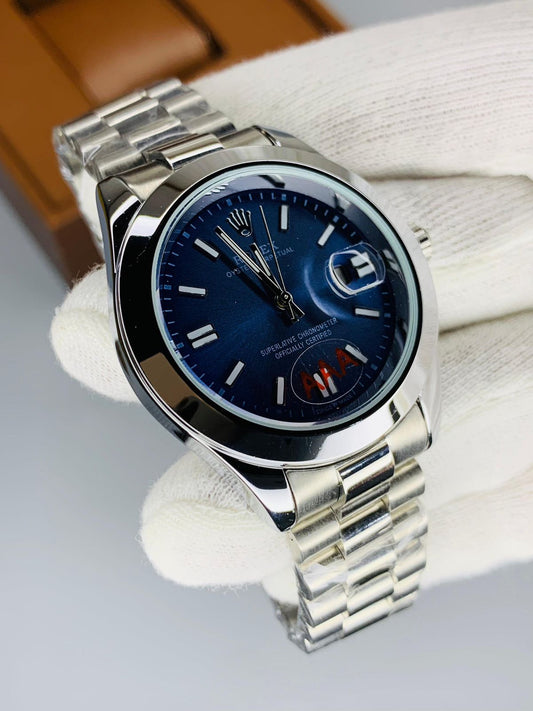 Silver Chain Blue Dial High Grade RLX Watch