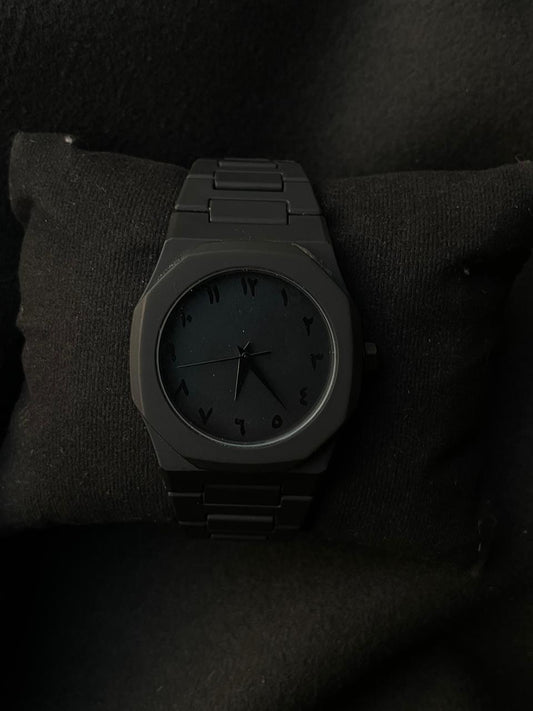 Black aura chain watch fiber