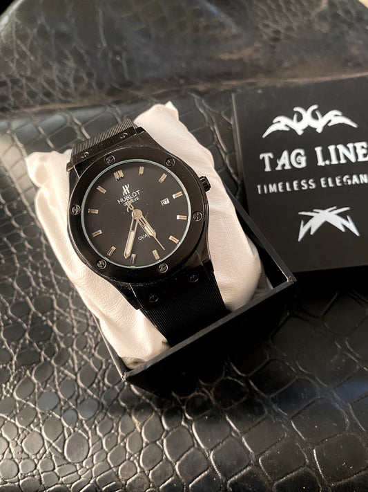 All Black Silicone Watch-PRX